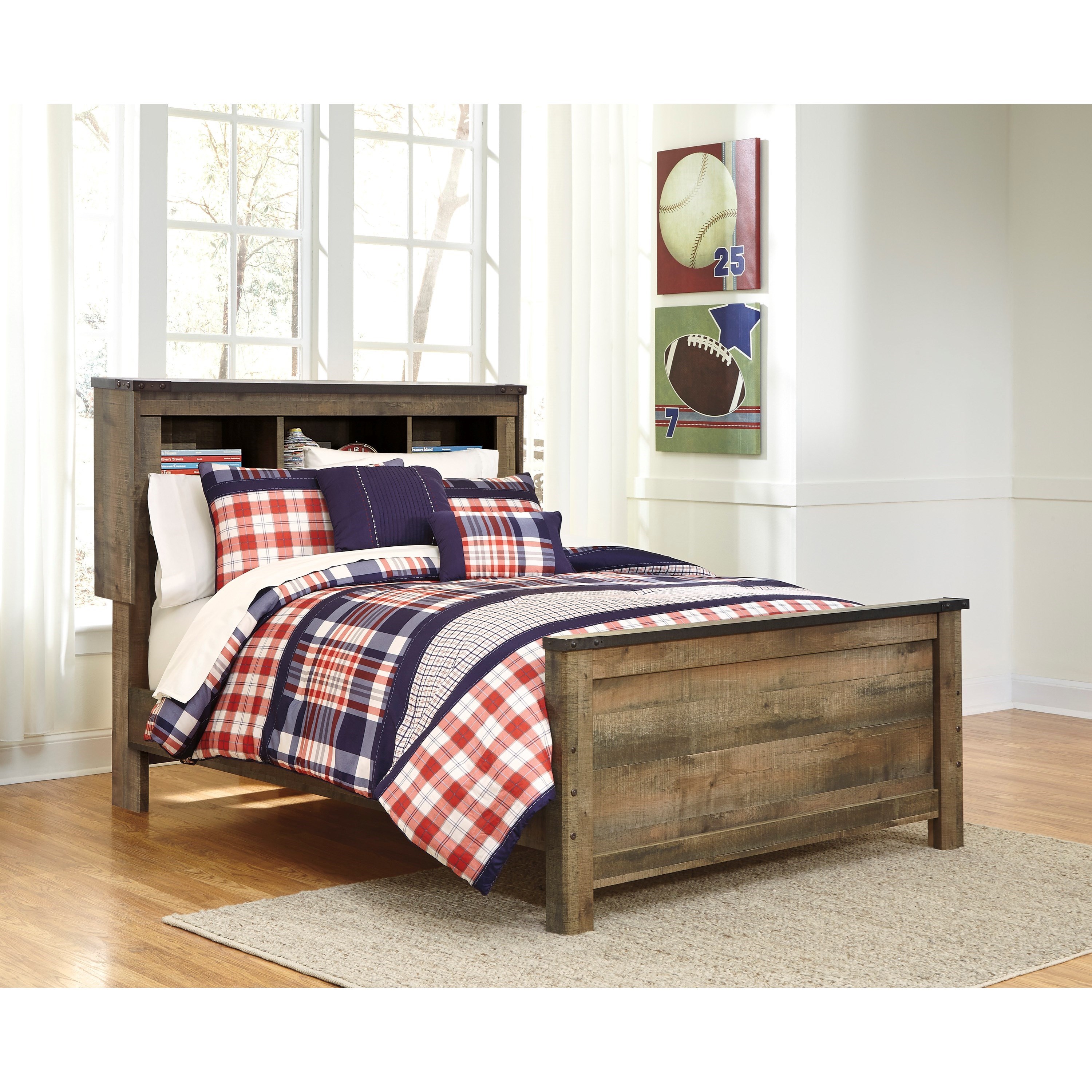 Signature Design by Ashley Trinell B44665+84+86 Rustic Look Full